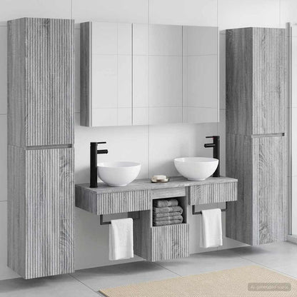 vidaXL Bathroom Furniture Set 6 pcs Grey Sonoma 1