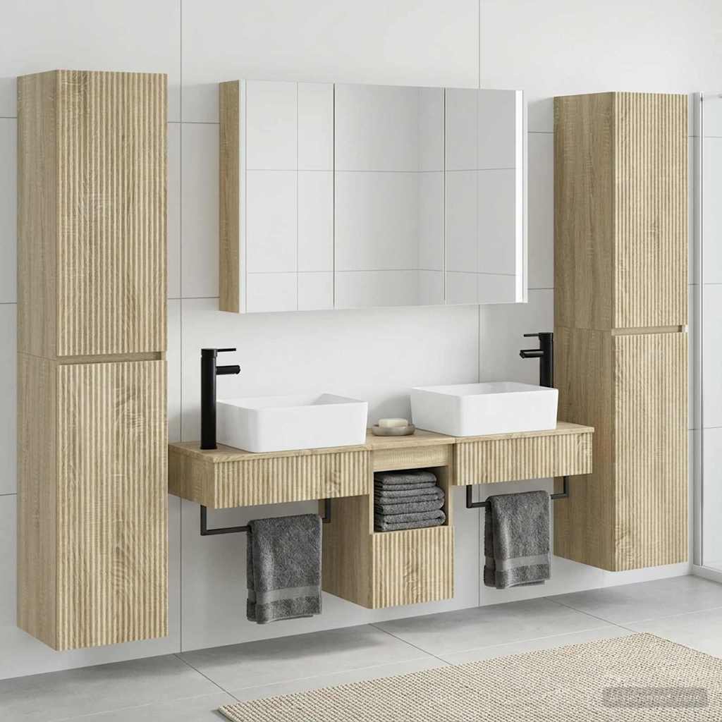 vidaXL Bathroom Furniture Set 6 pcs Sonoma Oak 4
