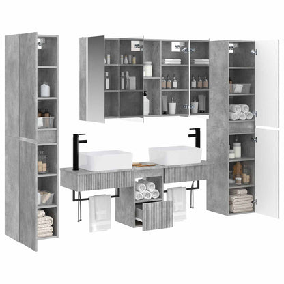 vidaXL Bathroom Furniture Set 6 pcs Concrete Grey 3