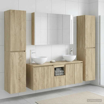 vidaXL Bathroom Furniture Set 6 pcs Sonoma Oak 1