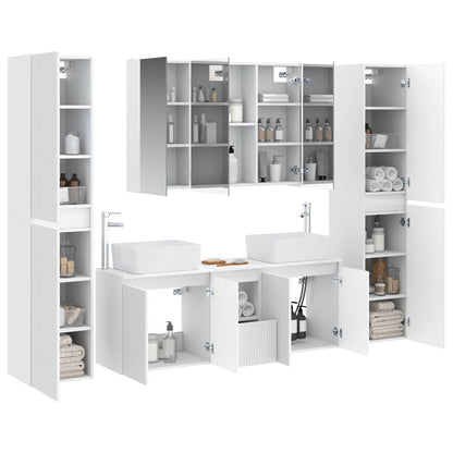 Bathroom Furniture Set 6 pcs 100 x 15.5 x 70 cm White