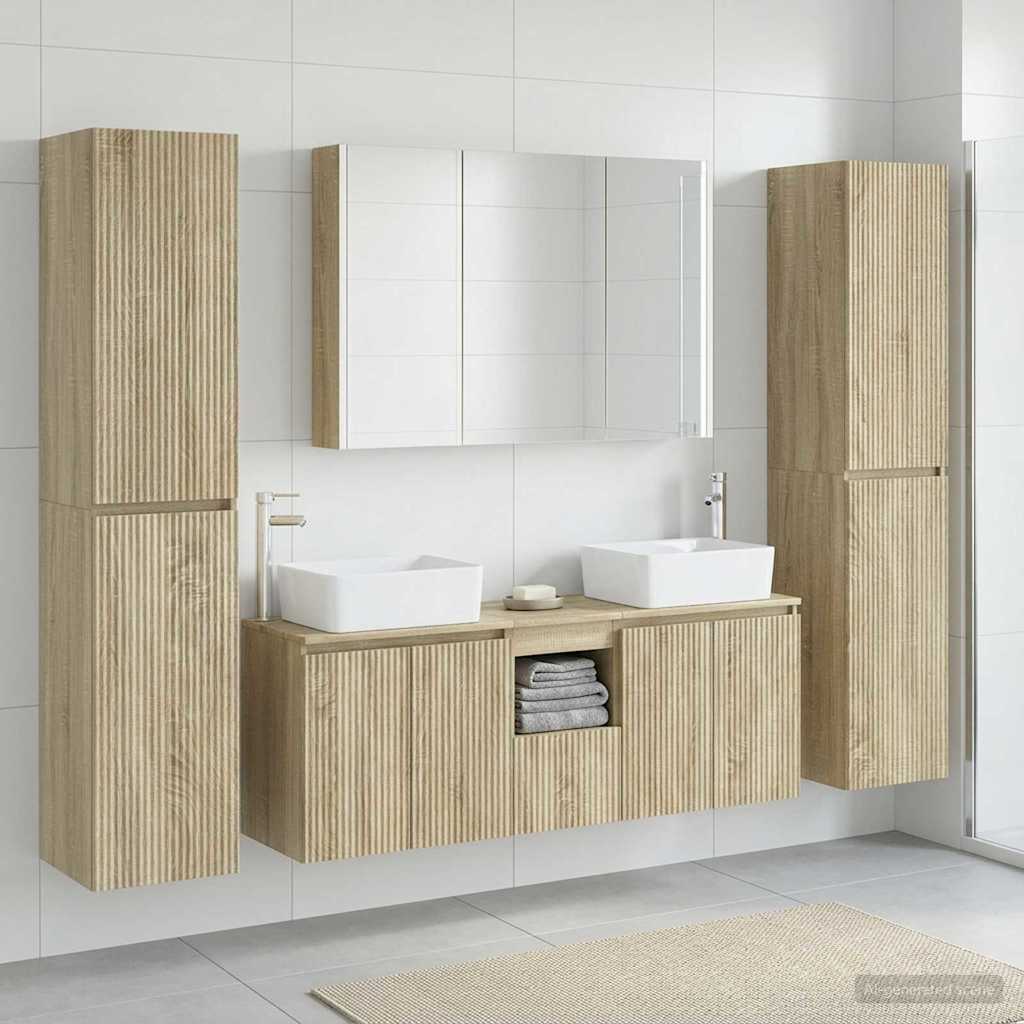 vidaXL Bathroom Furniture Set 6 pcs Sonoma Oak 4