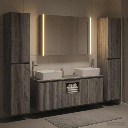 vidaXL Bathroom Furniture Set 6 pcs Grey Sonoma 4