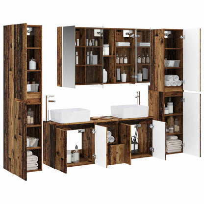 Bathroom Furniture Set 6 pcs 100 x 15.5 x 70 cm Old wood