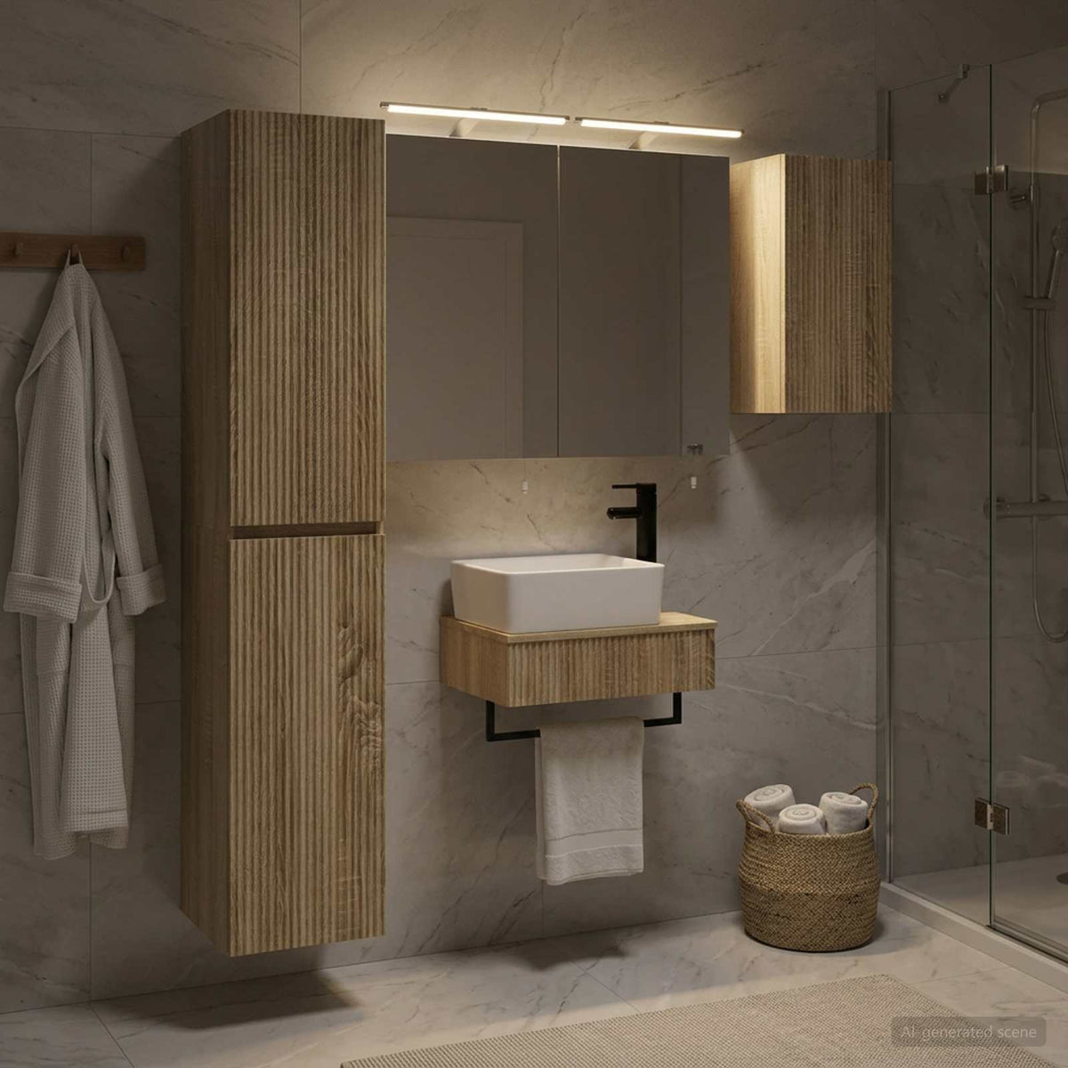 vidaXL Bathroom Furniture Set 5 pcs Sonoma Oak 4