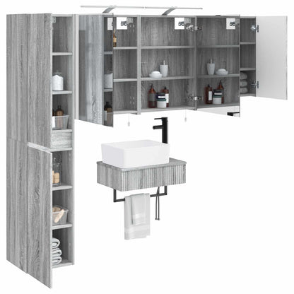 vidaXL Bathroom Furniture Set 5 pcs Grey Sonoma 3