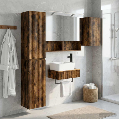 vidaXL Bathroom Furniture Set 5 pcs Smoked Oak 4