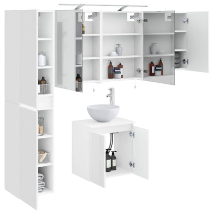 Bathroom Cabinet Set 5 pcs 50 x 14.5 x 70 cm White