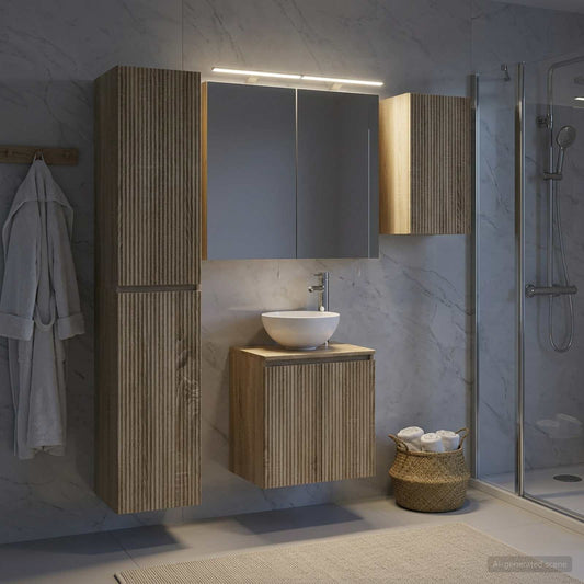vidaXL Bathroom Cabinet Set 5 pcs Sonoma Oak Engineered Wood 1