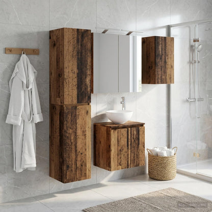 vidaXL Bathroom Cabinet Set 5 pcs Old Wood Engineered Wood 1