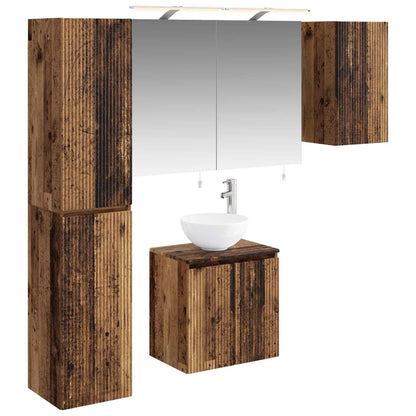 vidaXL Bathroom Cabinet Set 5 pcs Old Wood Engineered Wood 2