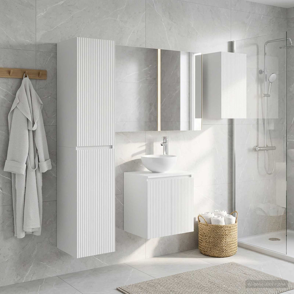 vidaXL Bathroom Cabinet Set 5 pcs White Engineered Wood