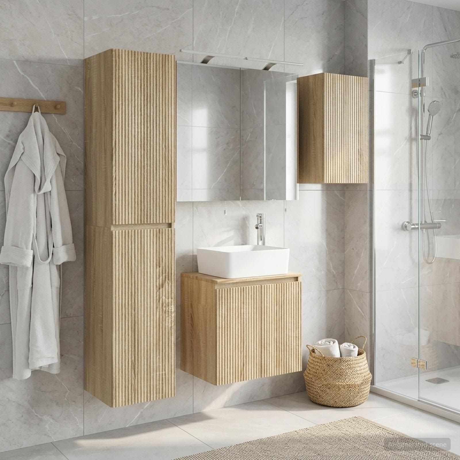vidaXL Bathroom Cabinet Set 5 pcs Sonoma Oak Engineered Wood 4