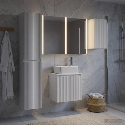 vidaXL Bathroom Cabinet Set 5 pcs White Engineered Wood 1