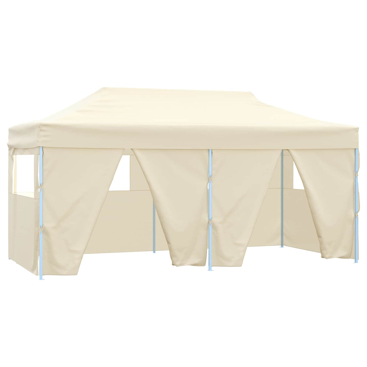 Party Tent 292 x 580 x 315 cm Oxford Fabric Yes with 4 Sidewalls Cream