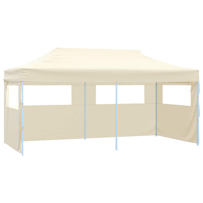 Party Tent 292 x 580 x 315 cm Oxford Fabric Yes with 4 Sidewalls Cream