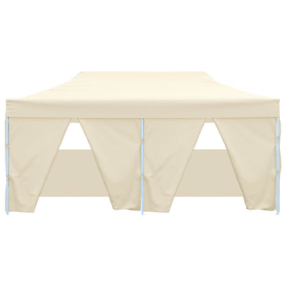 Party Tent 292 x 580 x 315 cm Oxford Fabric Yes with 4 Sidewalls Cream