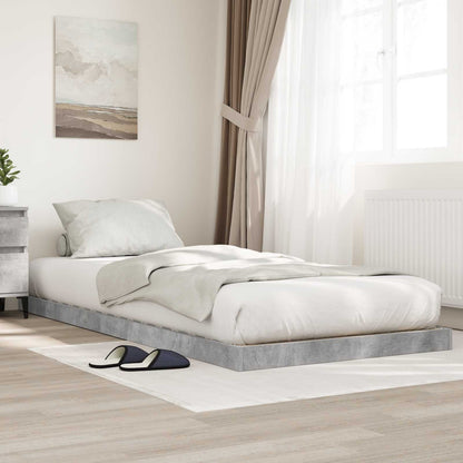 Floor Bed Frame 80 x 200 cm Engineered Wood Concrete grey