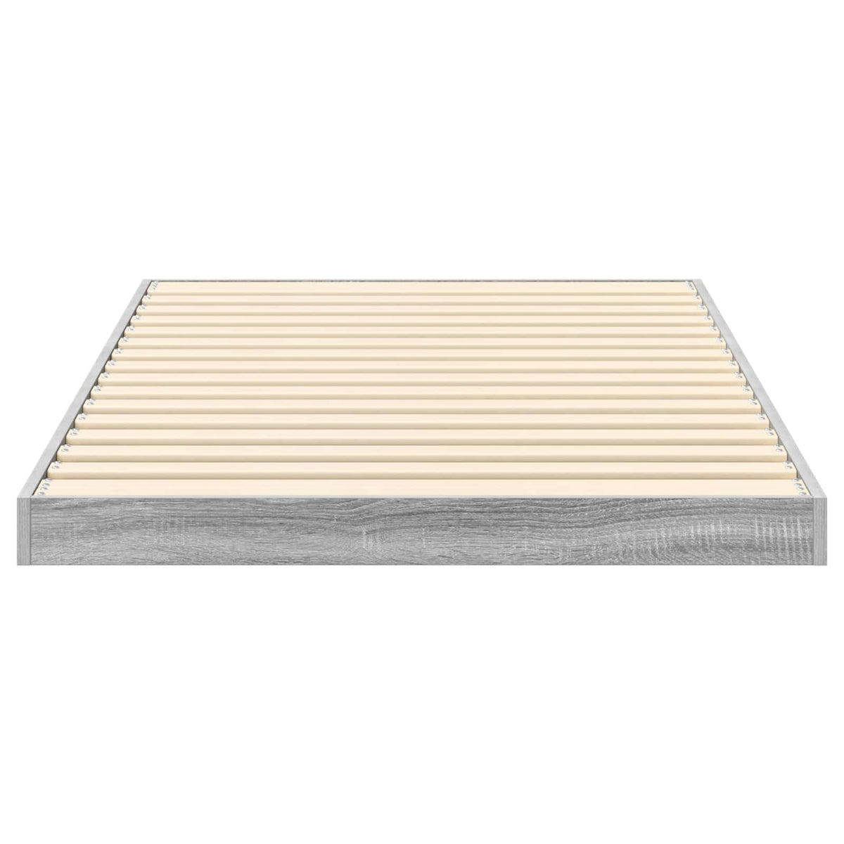 Floor Bed Frame 100 x 200 cm Engineered Wood Grey sonoma
