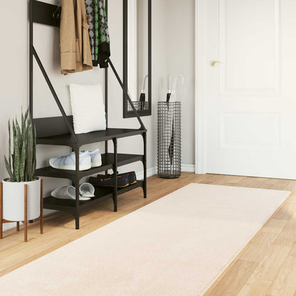 Rug HUARTE Short Pile Soft Washable Beige