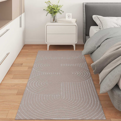 Indoor and Outdoor Rug PALMERAS Polyester Zen Sand Beige 80 x 200 cm