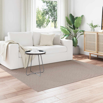 Indoor and Outdoor Rug PALMERAS Polyester Zen Sand Beige 200 x 200 cm