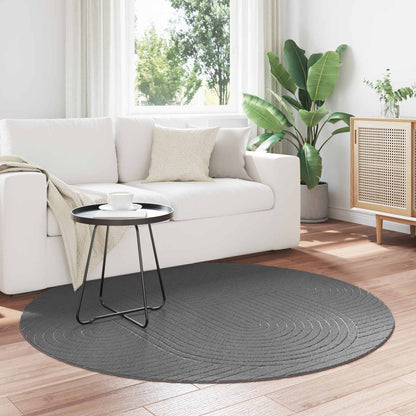 Indoor and Outdoor Rug PALMERAS Zen Sand Anthracite Ø 200 cm