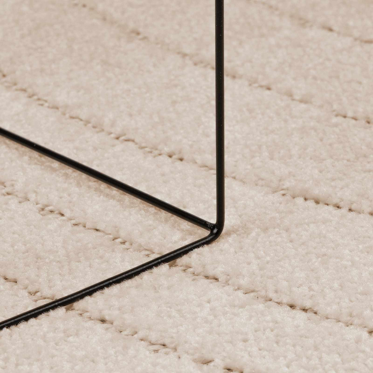 Indoor and Outdoor Rug PALMERAS Polyester Waveform Beige 240 x 240 cm