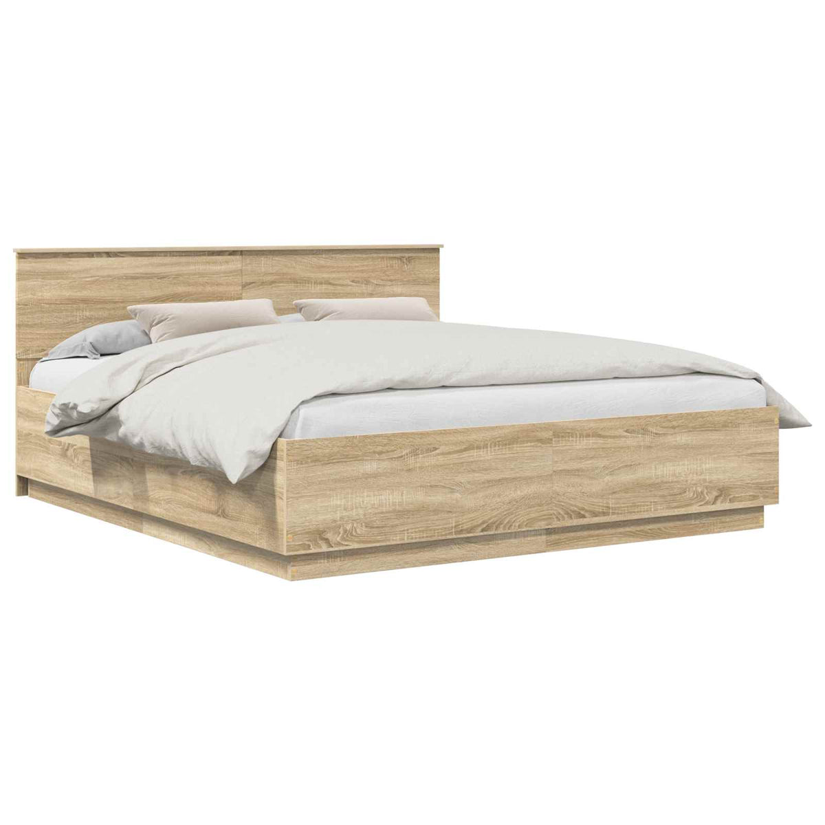 Bed Frame Engineered Wood Length 200 cm Sonoma Oak 200 cm