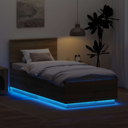 Bed Frame Engineered Wood Length 190 cm Sonoma oak 75 cm