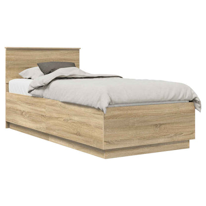 Bed Frame Engineered Wood Length 190 cm Sonoma oak 75 cm