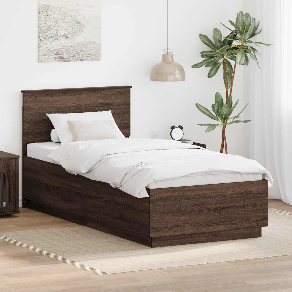 vidaXL Bed Frame Engineered Wood Length 190 cm
