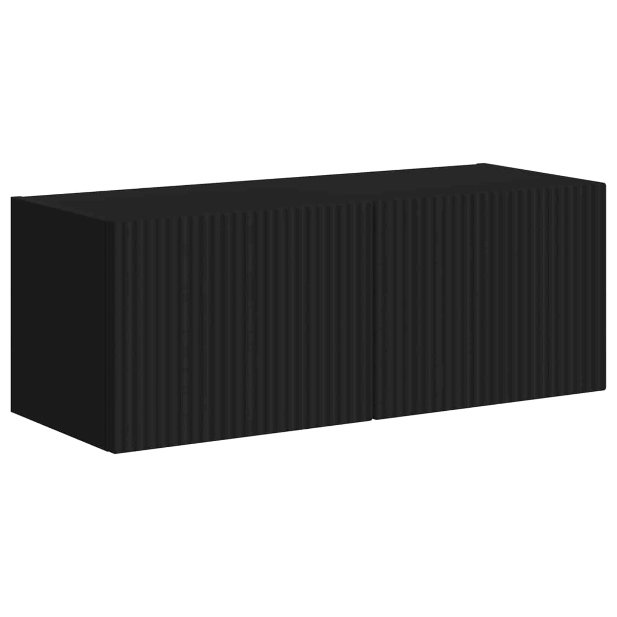 vidaXL TV Cabinet Set 6 pcs Black Engineered Wood 5