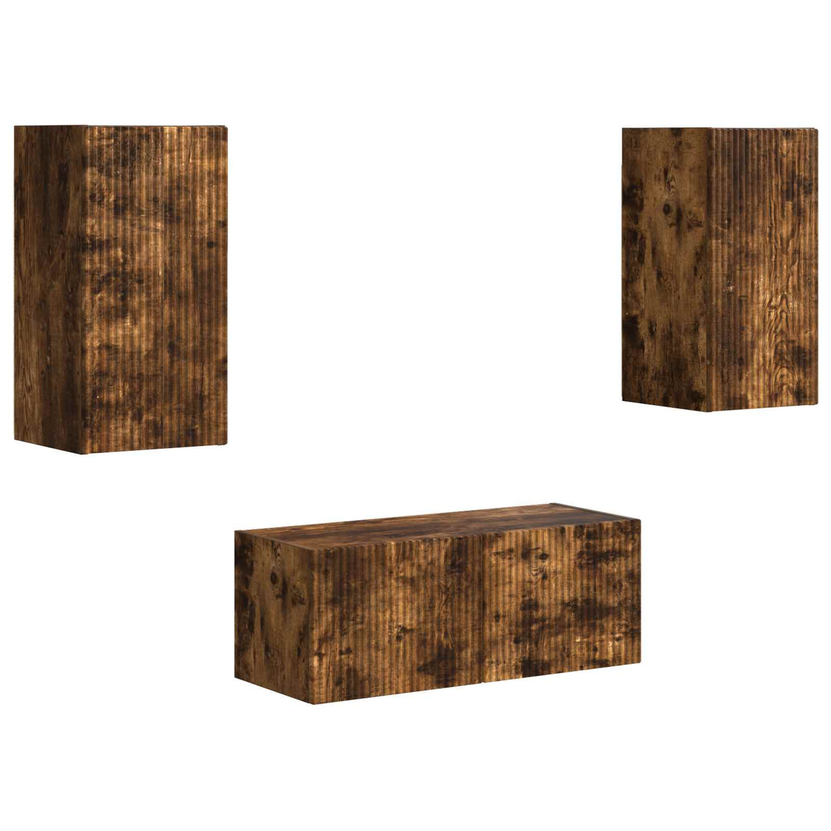 vidaXL TV Cabinet Set 6 pcs Smoked Oak Engineered Wood 2