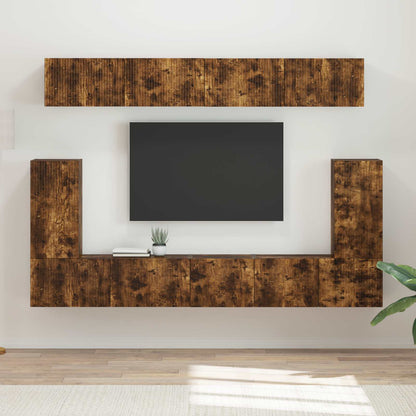 TV Cabinet Set 5 pcs Engineered Wood Smoked oak