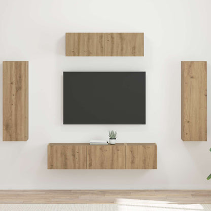 TV Cabinet 5 pcs Artisan oak