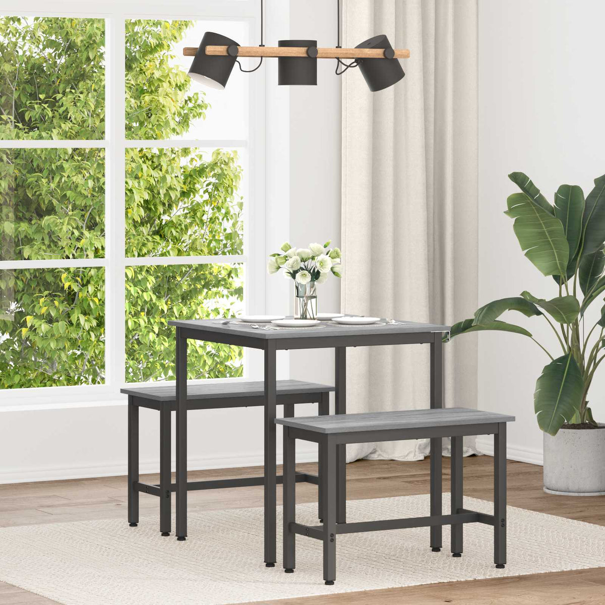 Dining Tables Engineered Wood Grey Sonoma 70 cm 70 cm