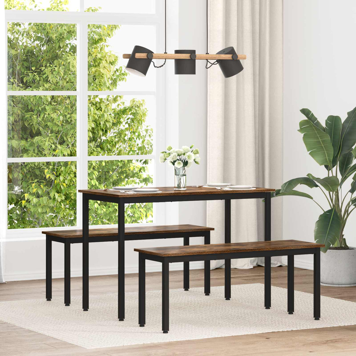 Dining Tables Engineered Wood Smoked Oak 110 cm 55 cm