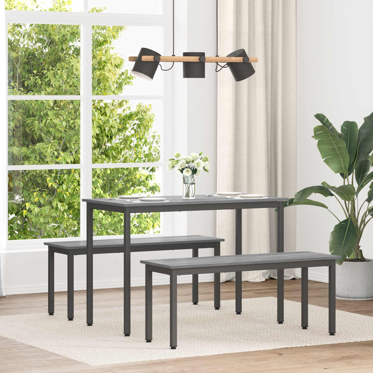Dining Tables Engineered Wood Grey Sonoma 110 cm 55 cm