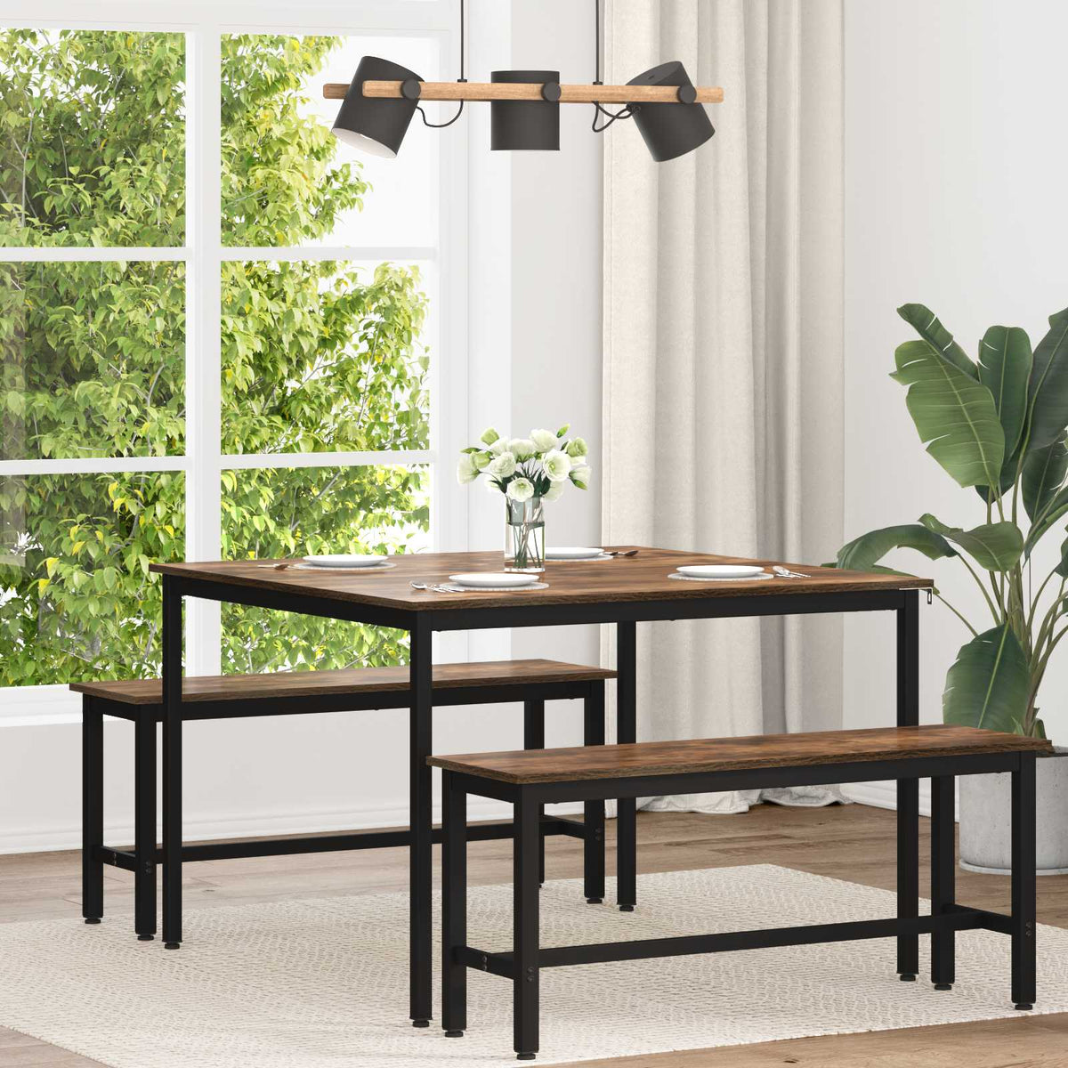 Dining Tables Engineered Wood Smoked Oak 110 cm 110 cm