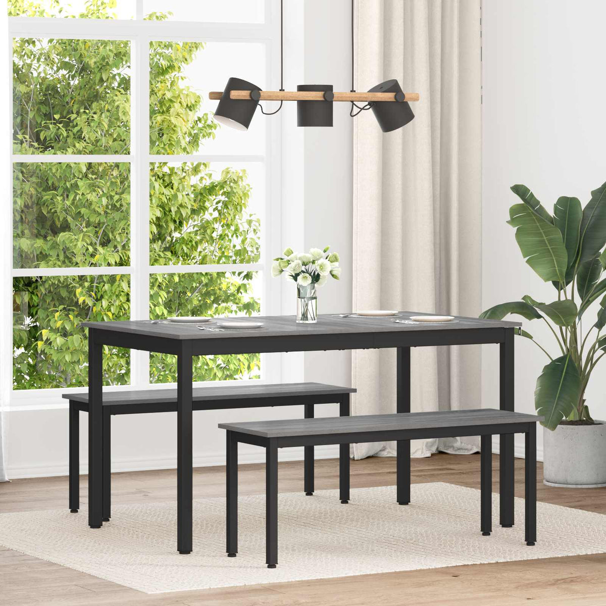 Dining Tables Engineered Wood Grey Sonoma 140 cm 80 cm
