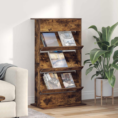 Magazine Rack Engineered Wood Smoked oak 70 x 41 x 126 cm