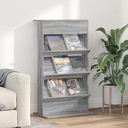 Magazine Rack Engineered Wood Grey sonoma 70 x 41 x 126 cm