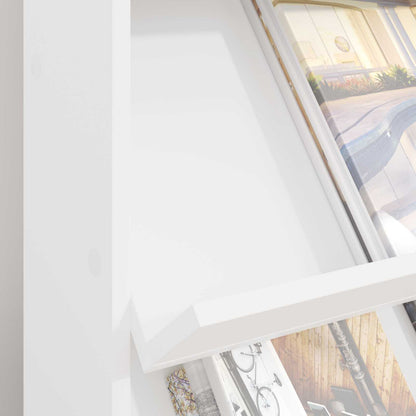 Magazine Rack Engineered Wood White 70 x 41 x 96 cm