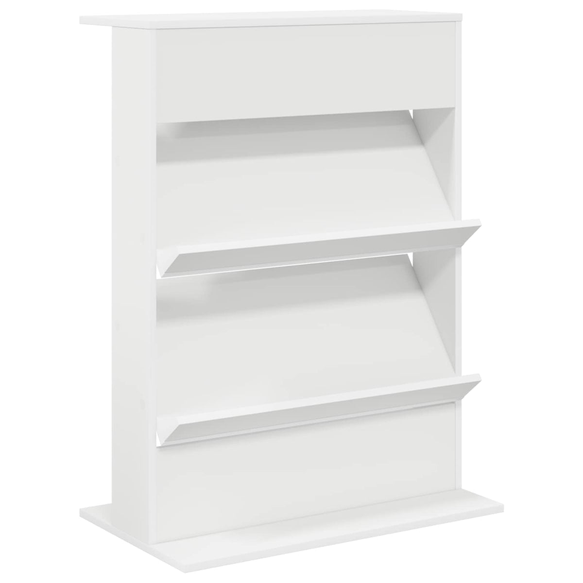 Magazine Rack Engineered Wood White 70 x 41 x 96 cm