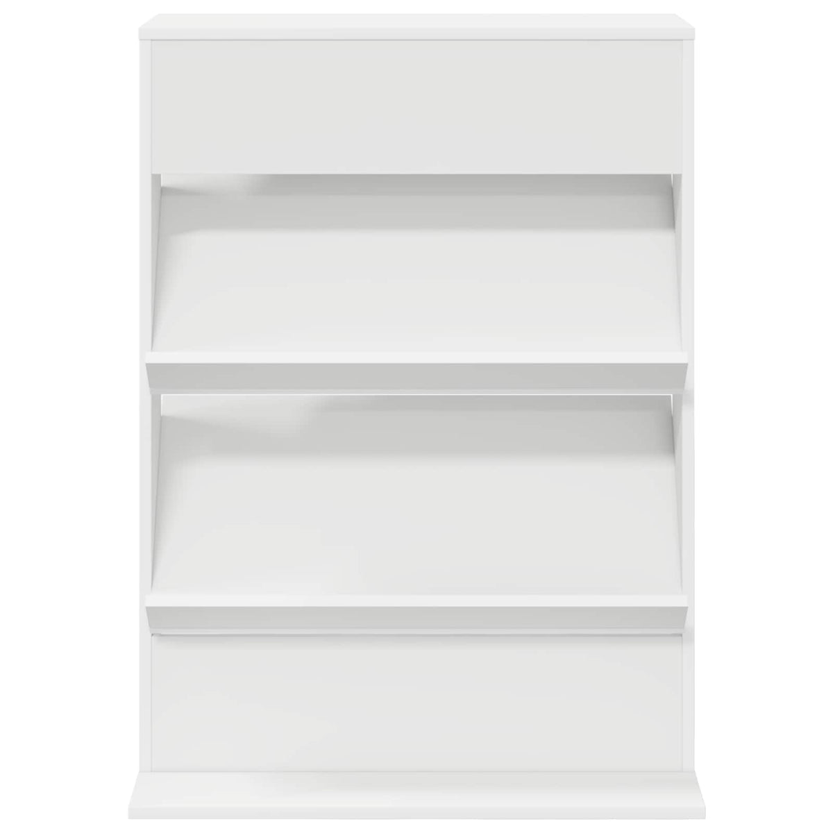 Magazine Rack Engineered Wood White 70 x 41 x 96 cm