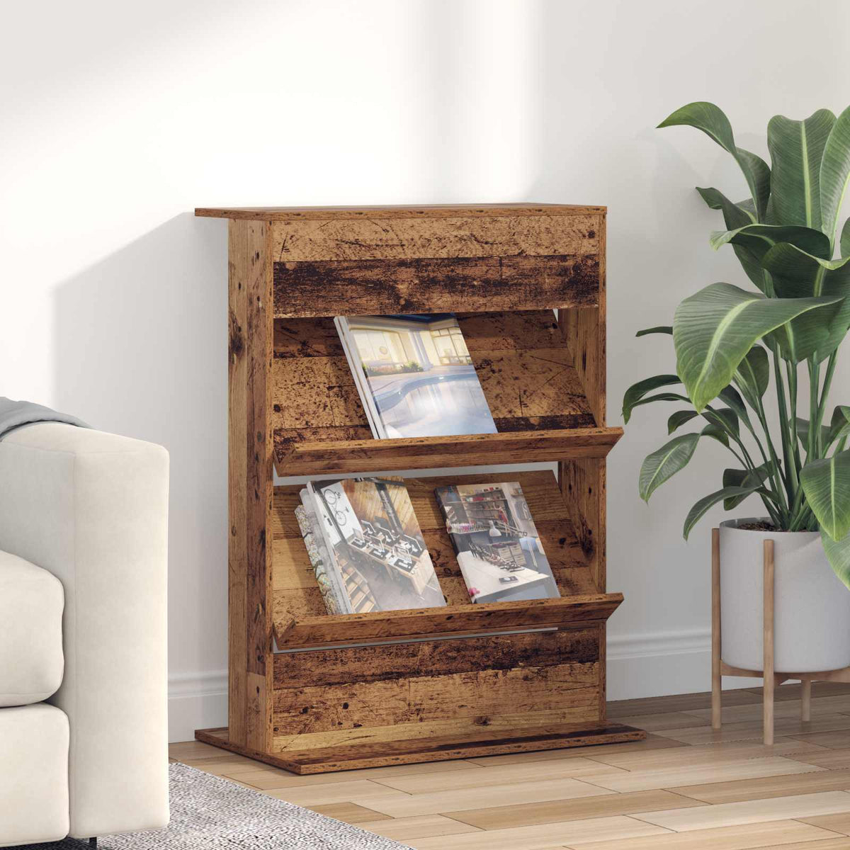 Magazine Rack Engineered Wood Old wood 70 x 41 x 96 cm