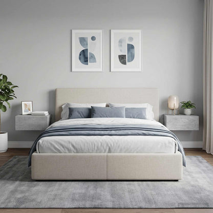 Wall-Mounted Bedside Cabinet 49 x 34.5 x 20 cm Concrete grey