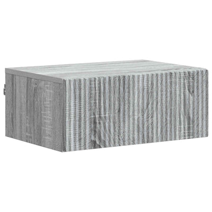 Wall-Mounted Bedside Cabinet 49 x 34.5 x 20 cm Grey sonoma