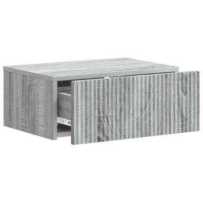 Wall-Mounted Bedside Cabinet 49 x 34.5 x 20 cm Grey sonoma